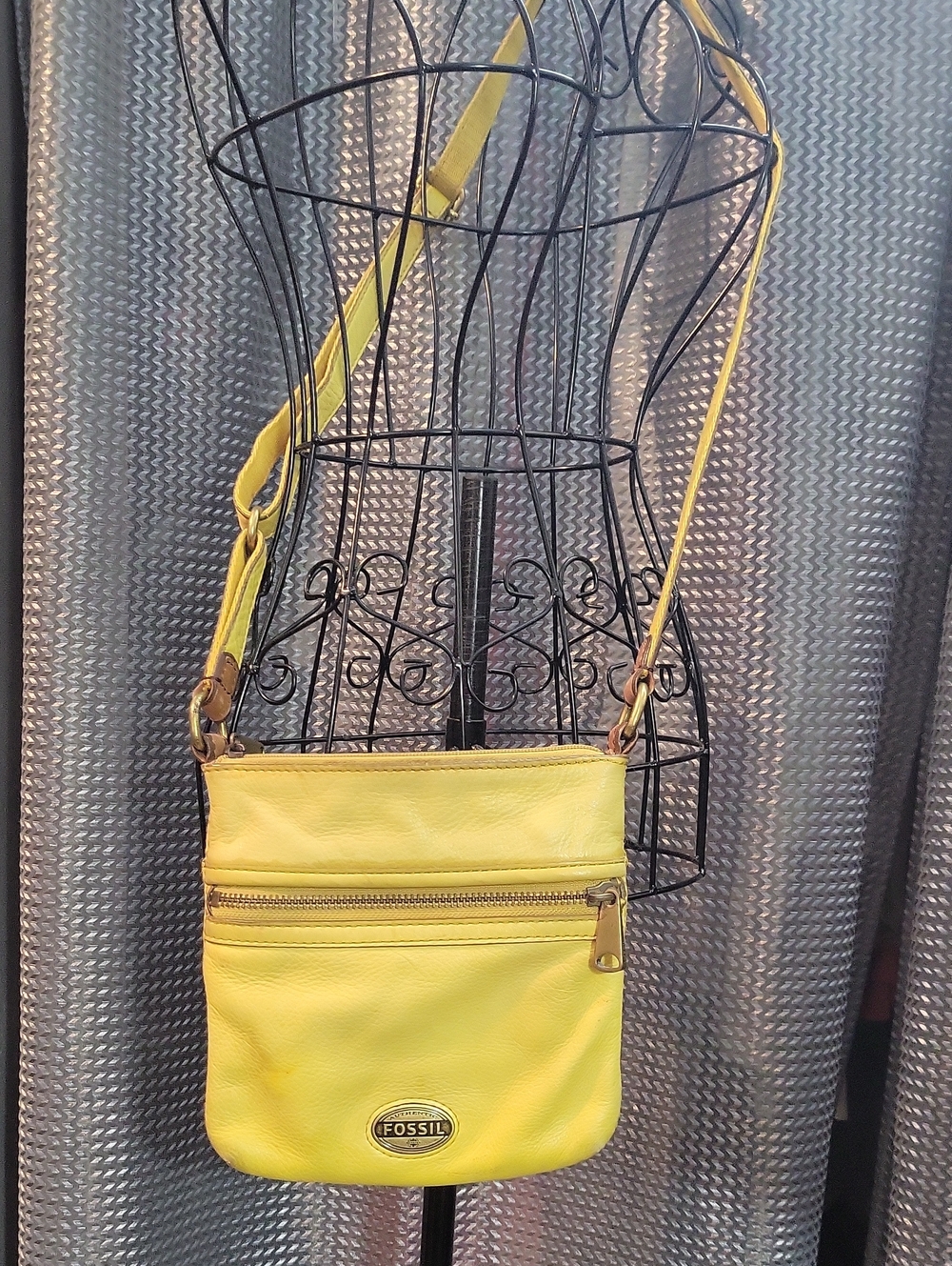 Fossil Women's Yellow Crossbody Bag